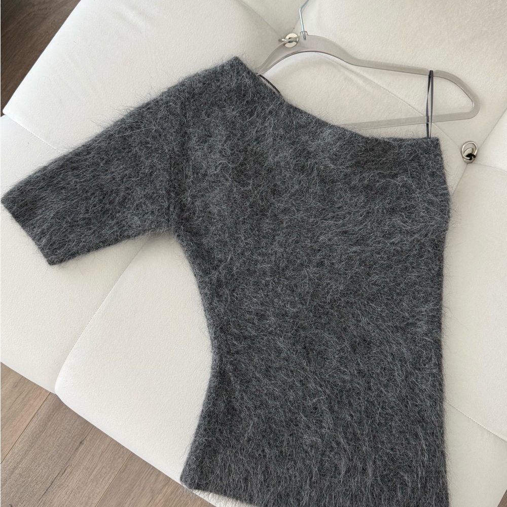 Women's Zara Cashmere blend Gray One Sleeve Sweater